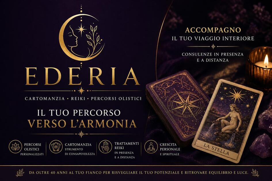 Percorsi olistici Ederia Reiki cartomanzia consulenze spirituali